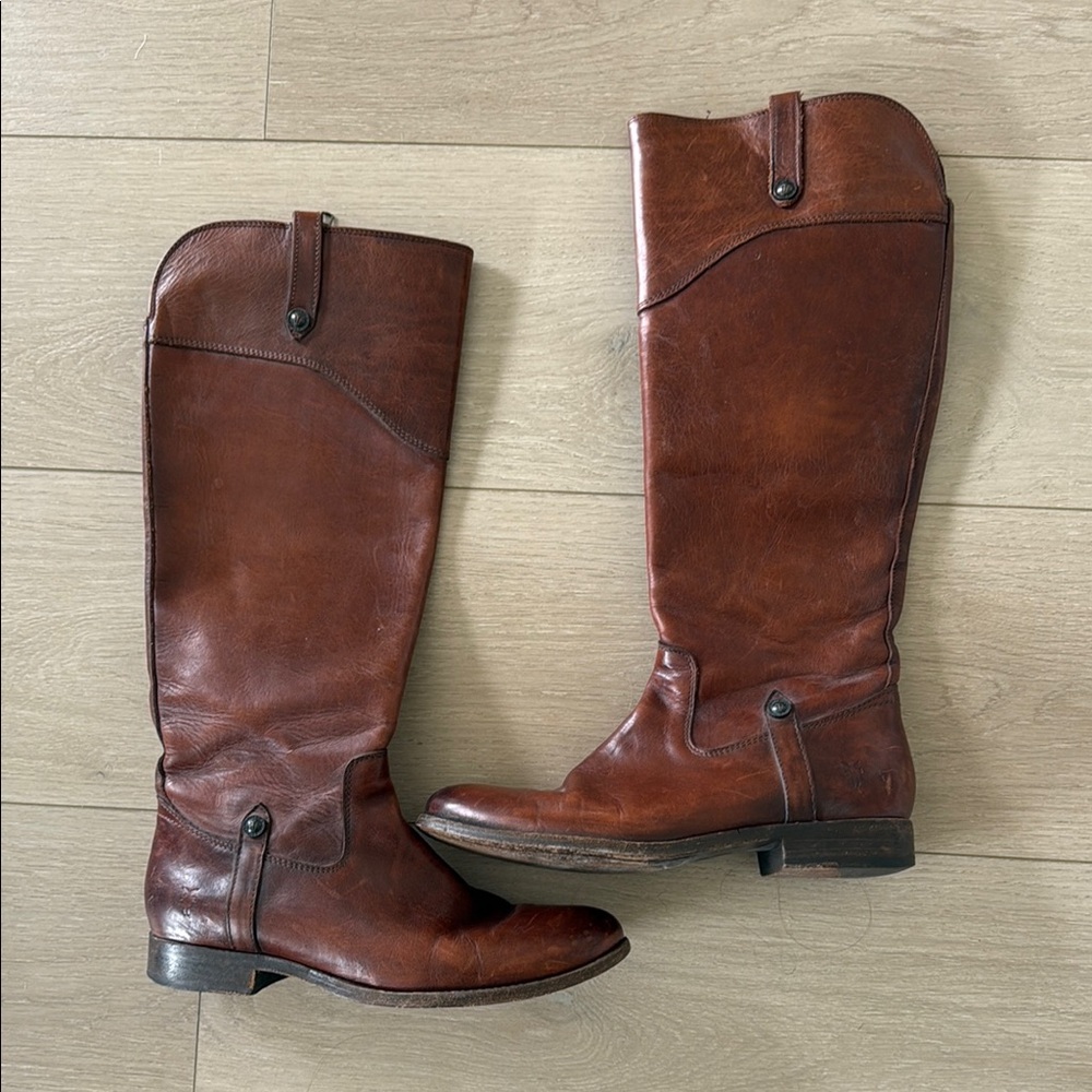 Frye Brown Leather Riding Boots